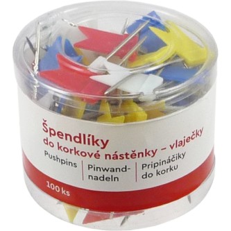Špendlíky Tempus (100ks) praporky
