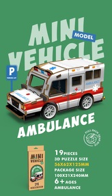 3D puzzle dřevěné - Sanitka 13 cm