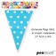 Girlanda flagi w kropki niebieska 27.5cmx6m