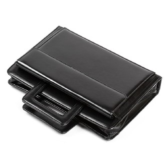 Diplomatka s výsuv.držadlem a boční kapsou - hnědá