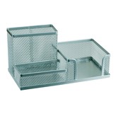 Drátěný stojan organizér 3dílný, stříbrný