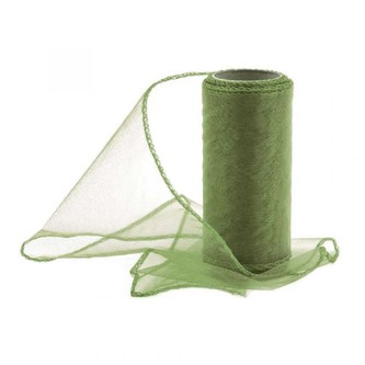 Organza 12 cm/10y tmavě zelená