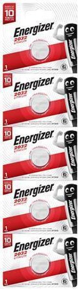 Knoflíková baterie "CR2032", 5 ks, ENERGIZER NZSLO024