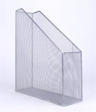 Stojan na časopisy drátěný, stříbrná, VICTORIA