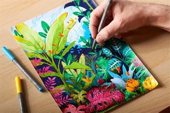 Štětcové fixy "371 Nature", sada, 12 barev, 1 mm, STAEDTLER 371 C12-3