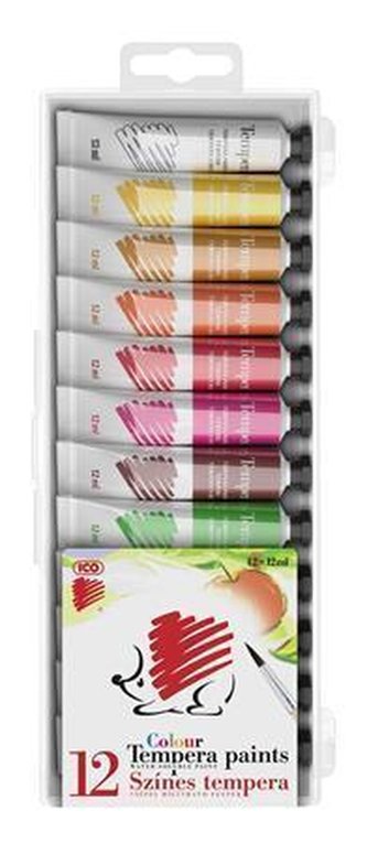 Temperové barvy "Süni", 12 barev, ICO