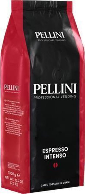 Káva zrnková, pražená, vakuově balené, 1000 g, PELLINI "Espresso Intenso"