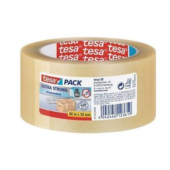 Balicí páska "Ultra Strong 57176", průhledná, 50 mm x 66 m, TESA