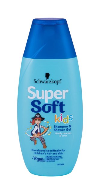 Schwarzkopf Super Soft Kids Šampon Shampoo & Shower Gel 250 ml pro děti