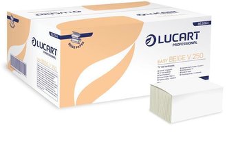Ručníky "Easy", béžové, papírové, skládané Z/V, 1 vrstvé, LUCART