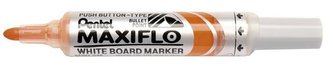 Popisovač na bílou tabuli "Maxiflo MWL5M", oranžová, 2,5 mm, kuželový hrot, PENTEL