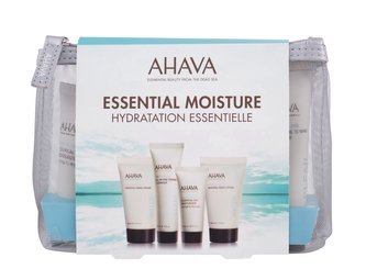 AHAVA Essentials denní pleťová péče 15 ml + tonizační čistič Time to Clear 30 ml + tělové mléko Deadsea 40 ml + krém na ruce Deadsea 40 ml + kosmetická taštička