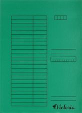 Desky s rychlovazačem, zelené, karton, A4, VICTORIA