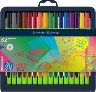 Finelinery "Line-Up", sada 32 různých barev, 0,4 mm, SCHNEIDER