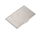 Vizitkář "World Map", pouzdro na vizitky, kovový, pro 10 vizitek, TROIKA