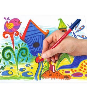 Fixy "Noris Club 326", 10 barev, sada, 1 mm, vypratelné, nevysychající, STAEDTLER