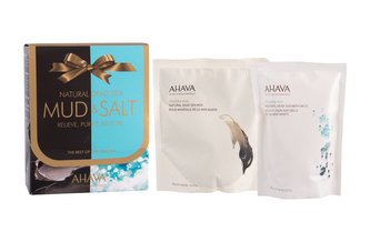 AHAVA Mud přírodní minerální bahno z Mrtvého moře 400 g + minerální koupelová sůl z Mrtvého moře 250 g