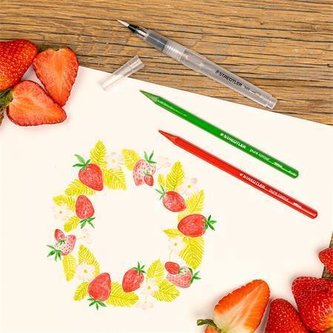 Akvarelové pastelky v laku "Design Journey", 12 různých barev, sada, šestihranné, STAEDTLER