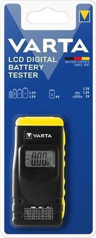Tester baterií, LCD displej, VARTA