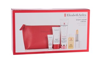 Elizabeth Arden Eight Hour Cream tělový balzám 50 ml + krém na ruce 30 ml + hydratační olej 30 ml + balzám na rty SPF15 3,7 g + ochranná péče Great 8 SPF35 5 ml + kosmetická taštička