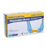 Ochranné rukavice, modrá, jednorázové, nitrilové, vel. L, 100 ks, nepudrované, A925BLUL