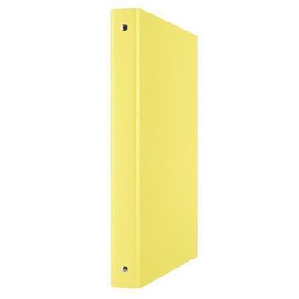 Pořadač čtyřkroužkový, žlutý, 35 mm, A4, PP/tvrdý karton, DONAU