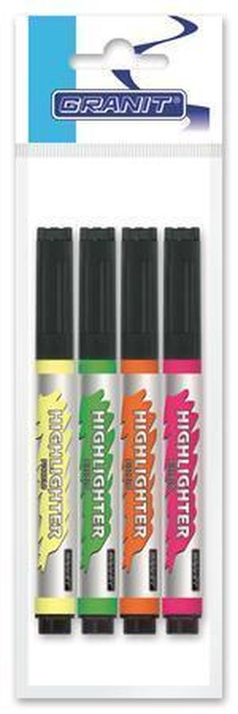Zvýrazňovače "M210", 4 barvy, 1-4 mm, GRANIT M21004Z00