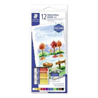 Temperové barvy "Design Journey", 12 barev, 12ml, STAEDTLER