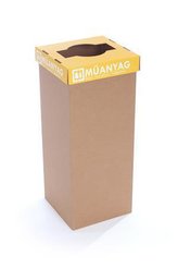 Odpadkový koš na tříděný odpad "Office", žlutá, recyklovaný, 60 l, RECOBIN