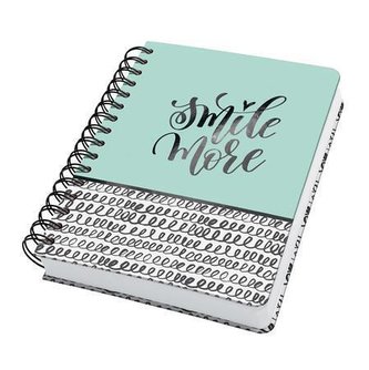 Spirálový sešit "Jolie", Curly Mint, A5, tečkovaný, 120 listů, tvrdé desky, SIGEL JN623 Spirálový sešit "Jolie", Curly Mint, A5, tečkovaný, 120 listů, tvrdé desky, SIGEL JN623