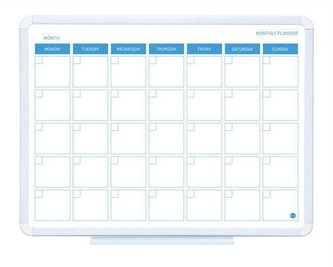 Plánovací tabule, měsíční, magnetická, 45x60cm