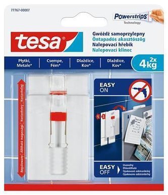 Nalepovací hřebík "Powerstrips® 77767", na hladké, nastavitelný, 4 kg, TESA