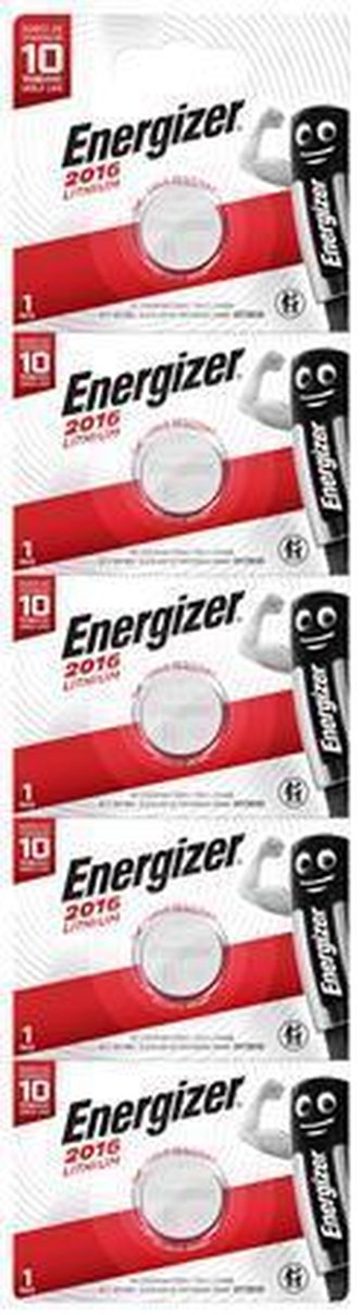 Knoflíková baterie "CR2016", 5 ks, ENERGIZER NZSLO022