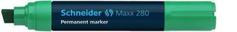 Permanentní popisovač "Maxx 280", zelená, 4-12mm, klínový hrot, SCHNEIDER