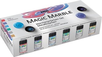 Sada Mramorovací barva "Magic Marble" metalická 6 x 20 ml, Hobby Line, KREUL Sada Mramorovací barva "Magic Marble" metalická 6 x 20 ml, Hobby Line, KREUL