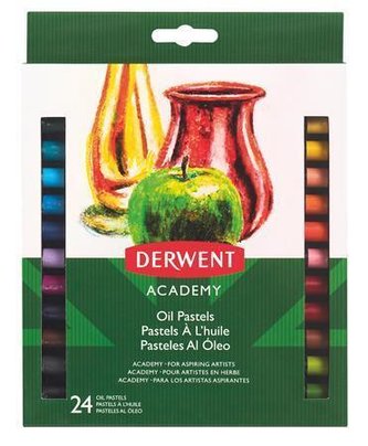 Olejové křídy "Academy", 24 různých barev, DERWENT