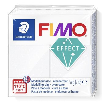 FIMO® effect 8020 bílá se třpytkami