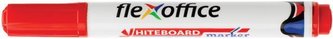 Popisovač na bílou tabuli "WB03", červená, 2,5 mm, kuželový hrot, FLEXOFFICE