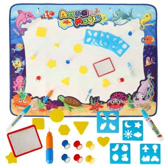 Podložka na kreslení vodou + 2 pera + šablony