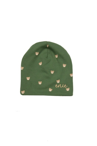enie baby Dětská čepice 9-12m BEARS GREEN