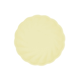 EKO - papírové talíře kulaté - Vert Decor, pastelově žluté - 18,8 cm 6 ks