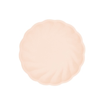 EKO - papírové talíře kulaté - Vert Decor, pastelově meruňkové - 18,8 cm 6 ks