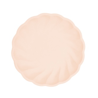 EKO - papírové talíře kulaté - Vert Decor, pastelově meruňkové - 22,9 cm 6 ks