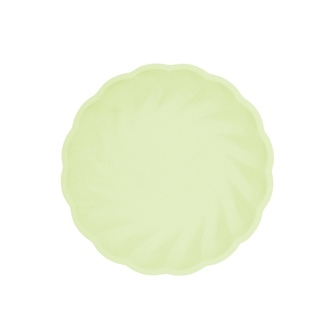 EKO - papírové talíře kulaté - Vert Decor, pastelově zelené - 18,8 cm 6 ks