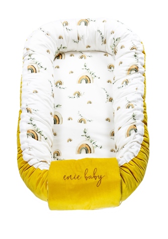 enie baby Hnízdečko VELVET rainbow /yellow
