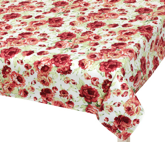 Ubrus  BERTA - Pivoňka růžová, zelená - 70x70 cm