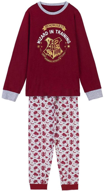 Dětské pyžamo - tričko a kalhoty Harry Potter: Kouzelník ve výcviku (8 let) červená bavlna