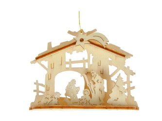 závěs vánoční dřevo 7x2,8x5,5cm BD-29449S 8885974