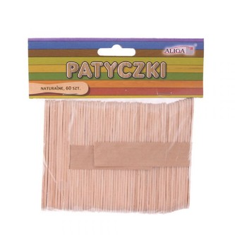 Dřívko kreativní, tvarované, přírodní - 60 ks