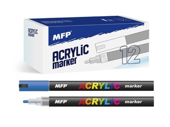 akrylový popisovač 4mm - modrý tmavý 6410828 akrylový popisovač 4mm - modrý tmavý 6410828